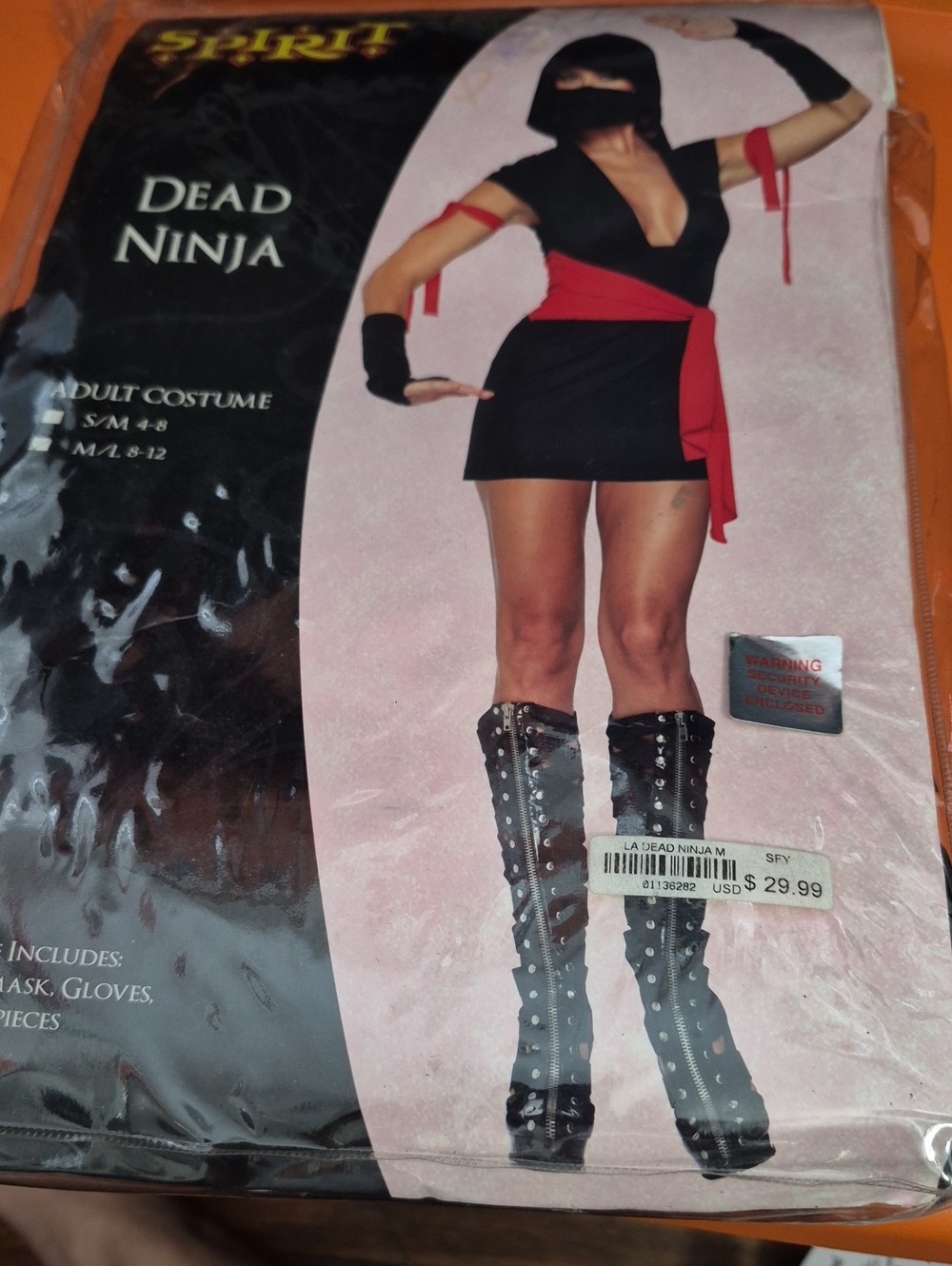 Spirit Dead Ninja Costume in Black and Red
